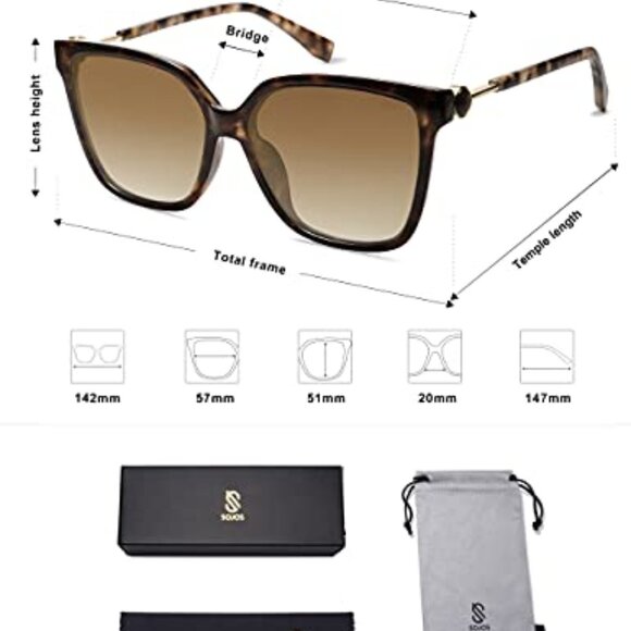 Square Sunglasses UV400 Protection Recycled Plastic Frame Fashion Accessory main image 3